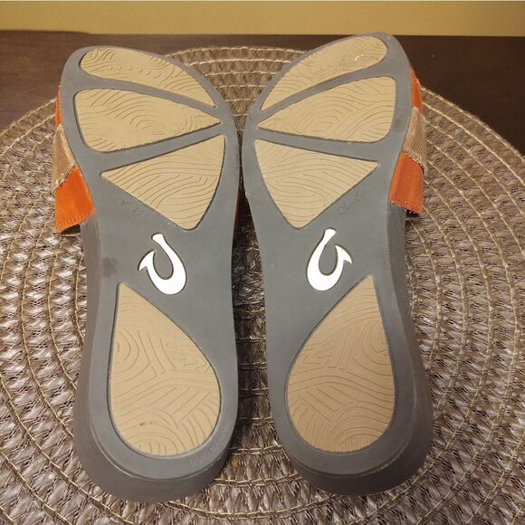 Olukai Ola Huna leather wedge sandal Size 7 M - Picture 5 of 6